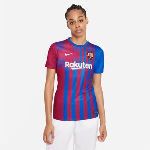 Nike Fc Barcelona 21/22 Hjemmebanetrøje Damer Kortærmet Tshirts Blå Xl