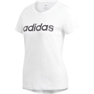 Adidas Essentials Linear Slim Tee Damer Sidste Chance Tilbud Spar Op Til 80% Hvid Xs