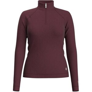 Smartwool Womens Thermal Merino Base Layer 1/4 Zip, Black Cherry XXL