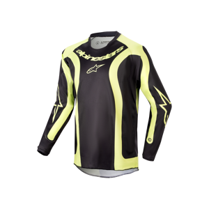 Alpinestars Camiseta de Cross Niño  Racer Lurv Negro-Amarillo Fluo