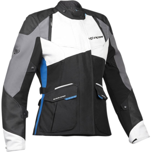 Ixon Chaqueta de Moto para Mujer  Eddas Gris-Negro-Azul