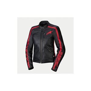 Chaqueta Alpinestars Mujer Dyno Cuero Negro Rojo  3113924-1346