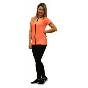 Camiseta Softee Tipex Coral Fluor Negro Mujer -  -S