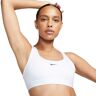 Nike - Sujetador Swoosh Light Support Mujer, Mujer, White-Black, XS