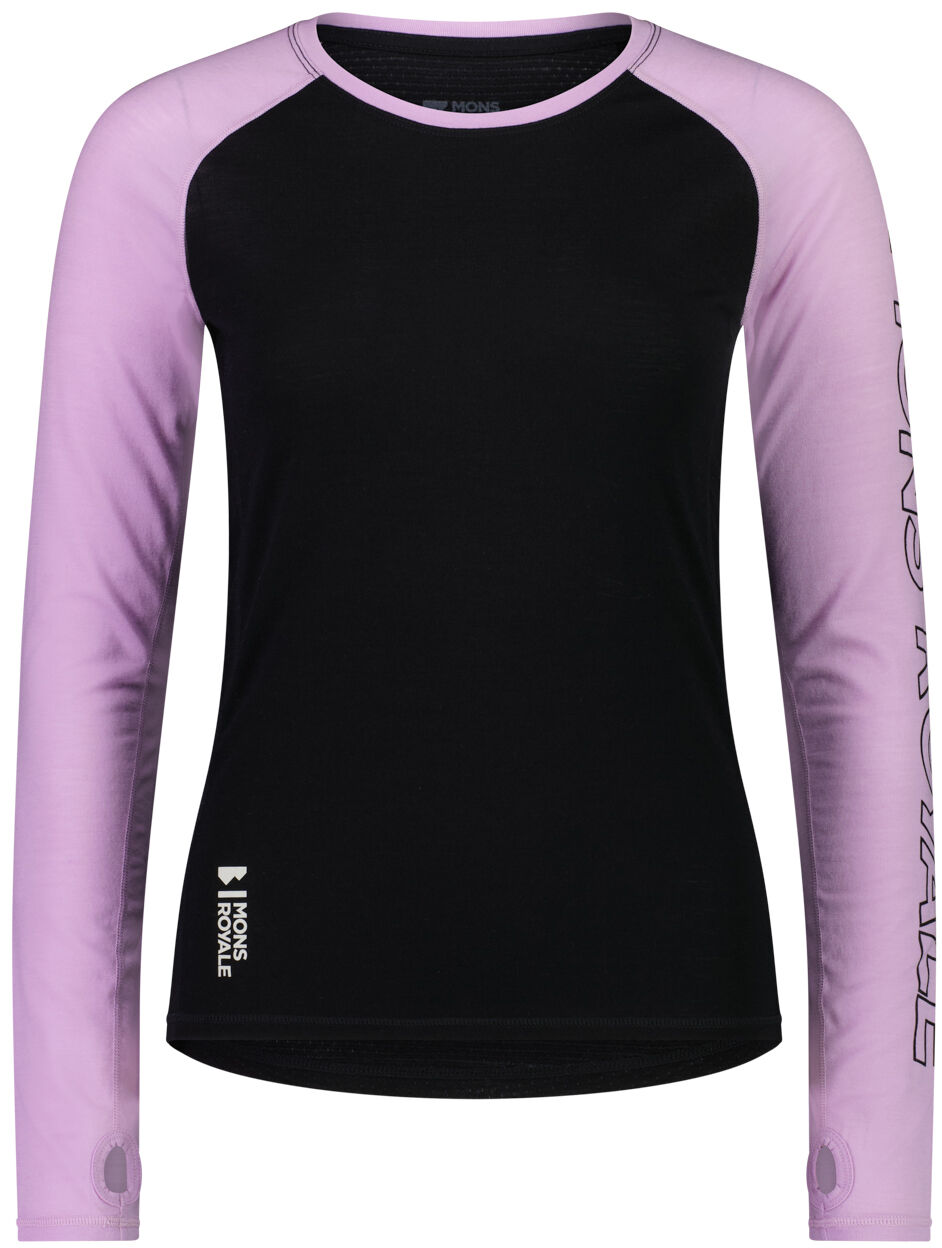 MONS ROYALE BELLA TECH LS ORCHID BLACK XS