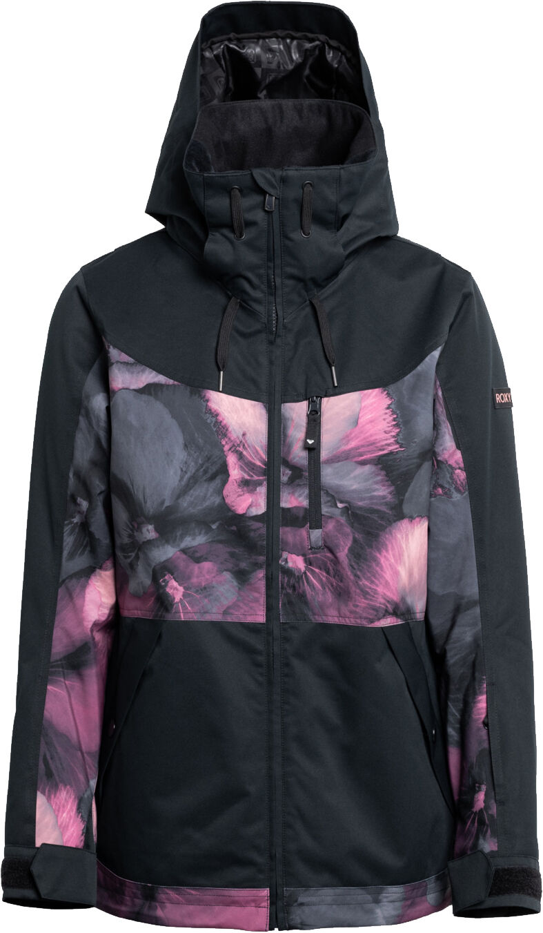 Roxy PRESENCE PARKA TRUE BLACK PANSY PANSY M