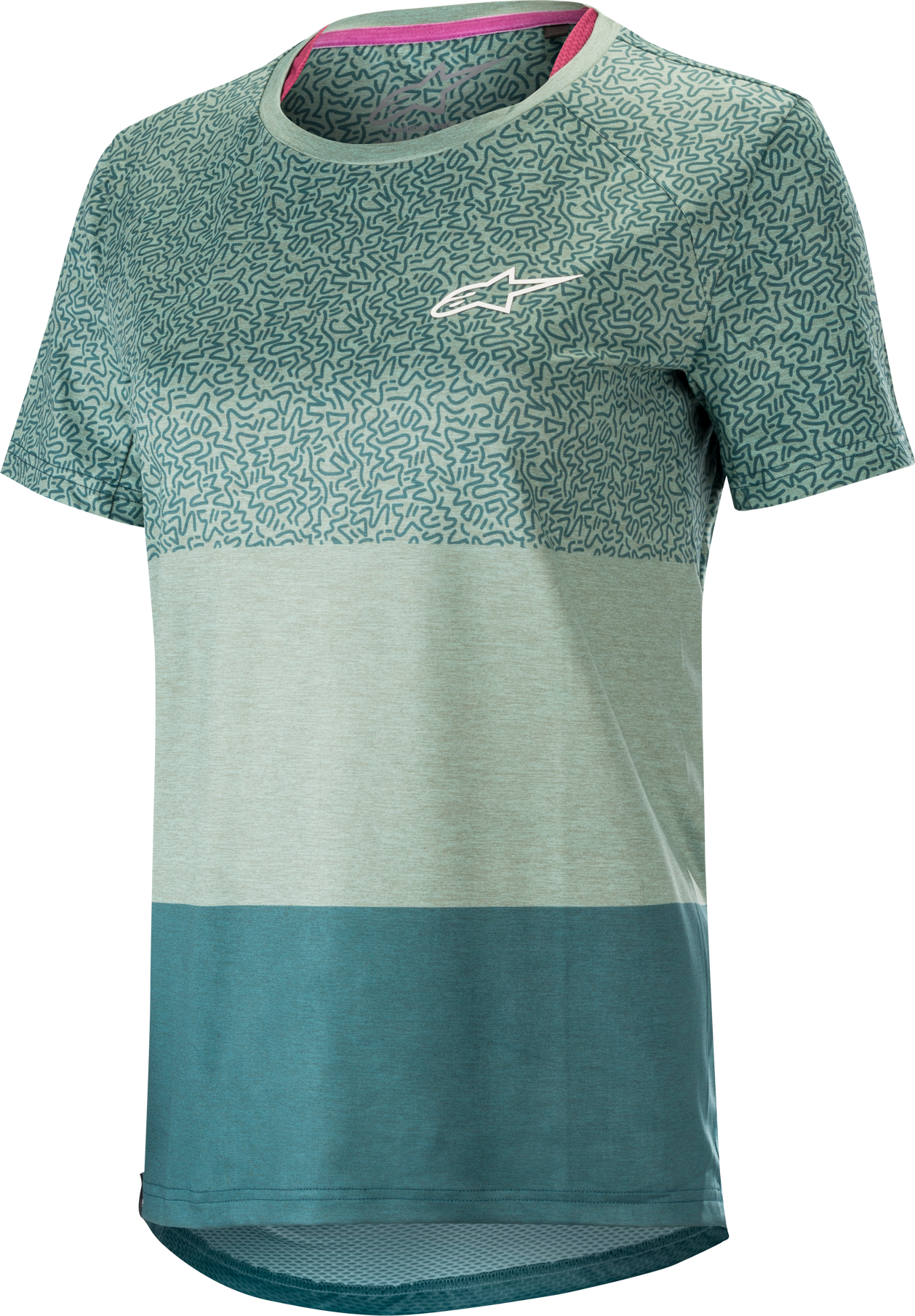 Alpinestars Camiseta de MTB Mujer  Stella Alps 8.0 SS Turquesa-Petrol