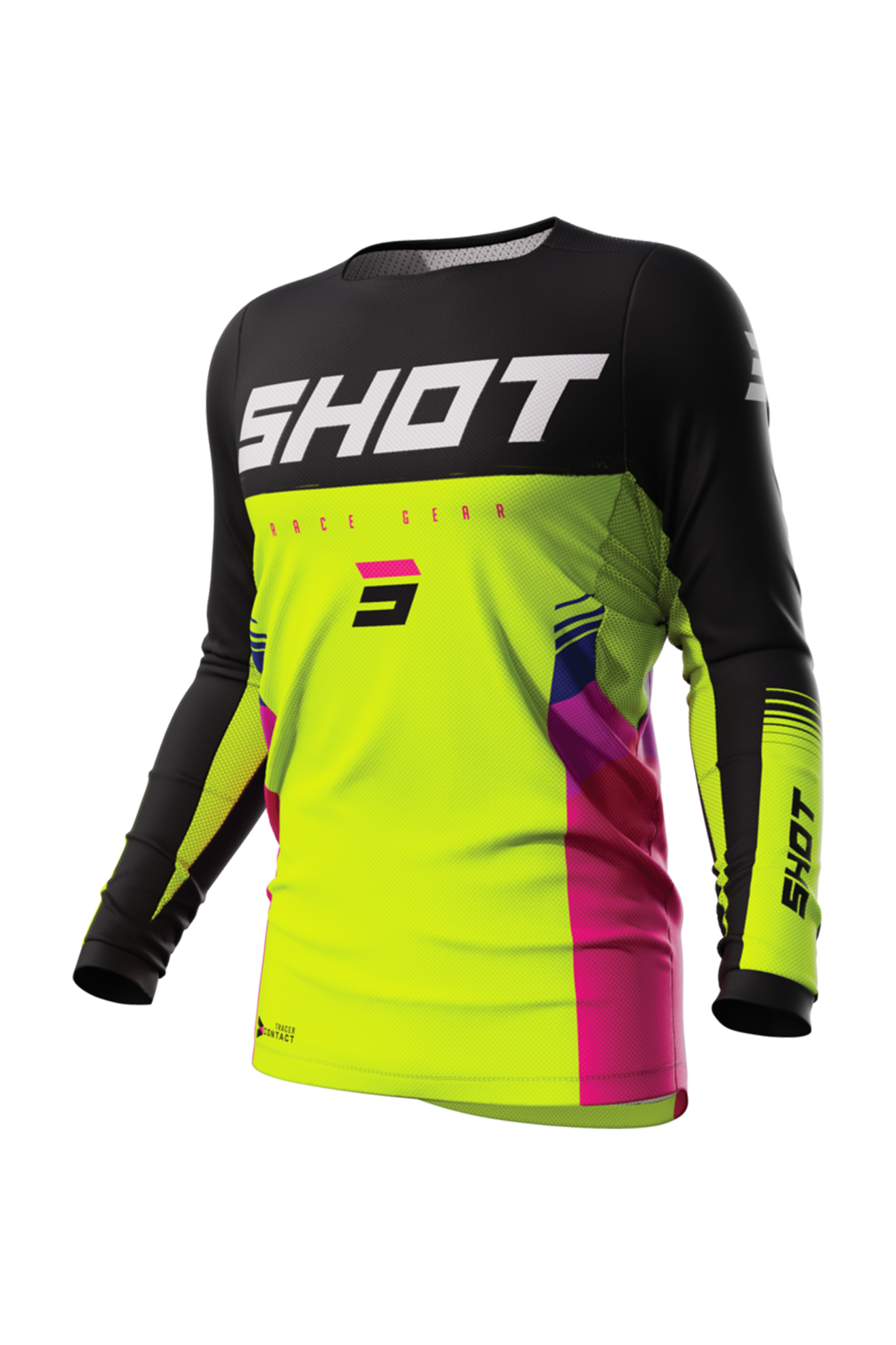 Shot Race Gear Camsieta de Cross Shot Tracer Amarillo Neón