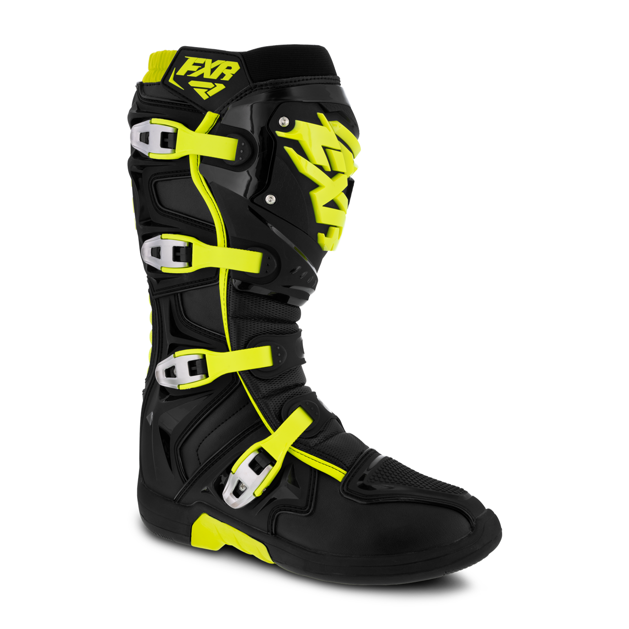 FXR Botas de Cross  Factory Ride Negro/HiVis