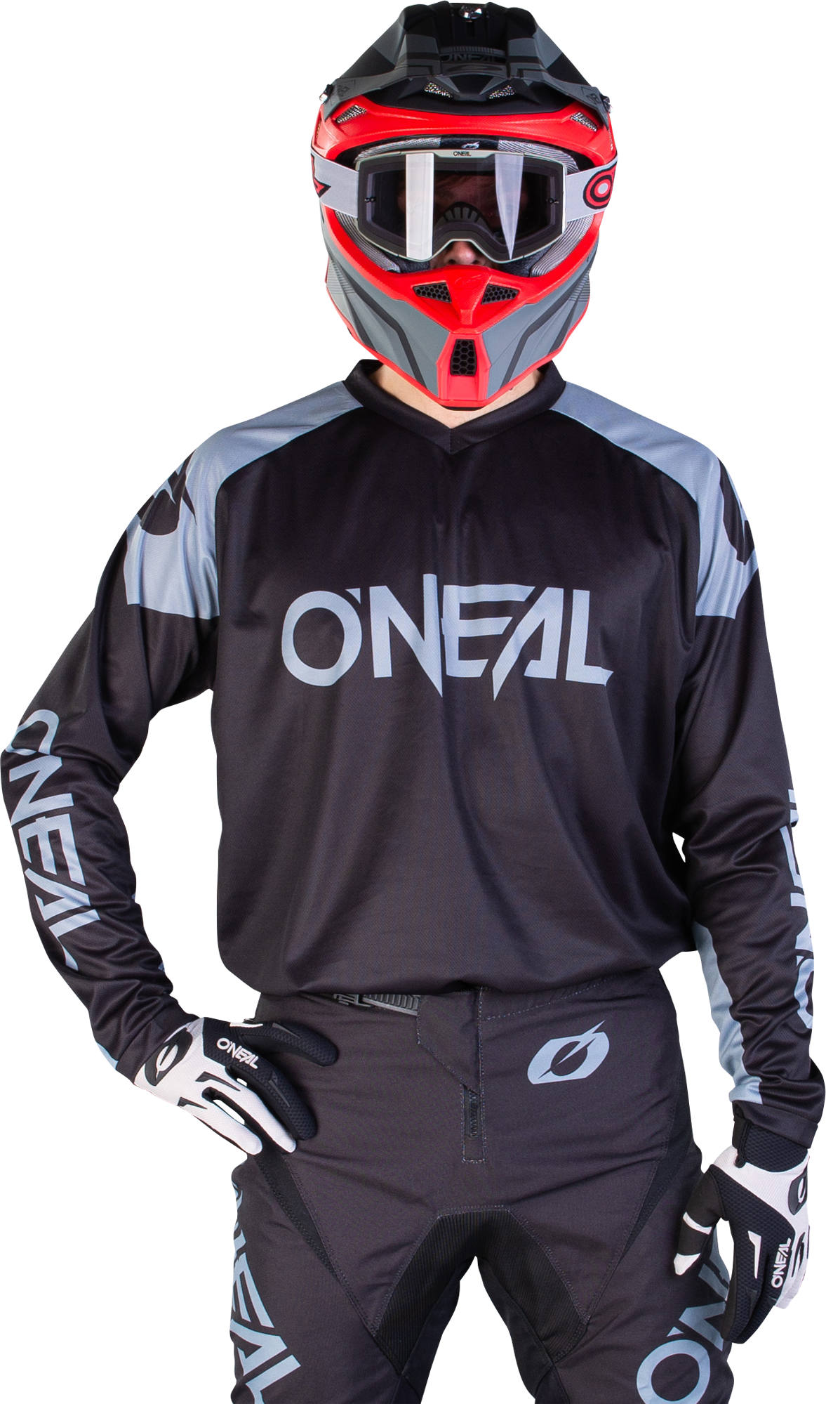 O'Neal Camiseta de Cross  Mayhem Negro-Gris