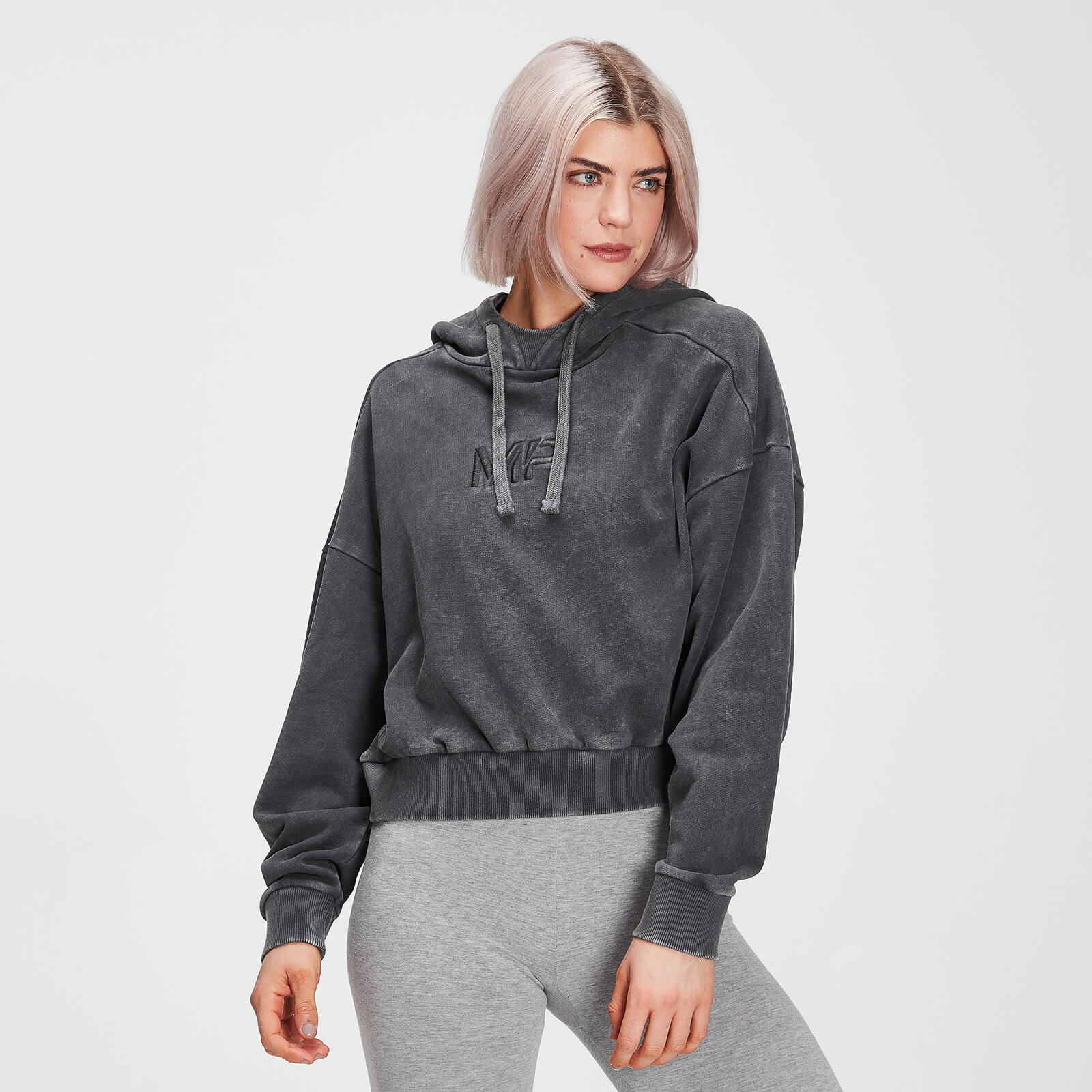 Mp Sudadera con capucha Adapt para mujer de  - Gris carbón desteñido - S