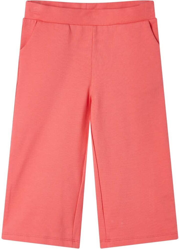 vidaXL Pantalón infantil con perneras anchas coral 92