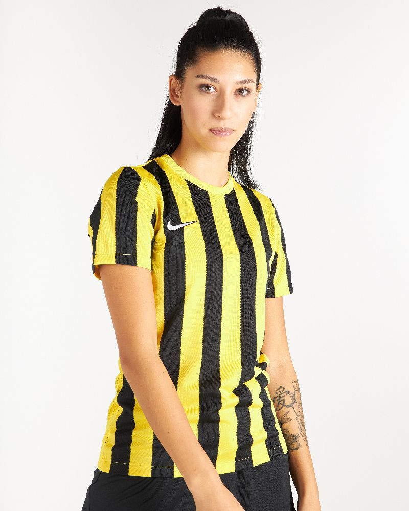 Camiseta Nike Striped Division IV Amarillo y Negro para Mujeres - CW3816-719