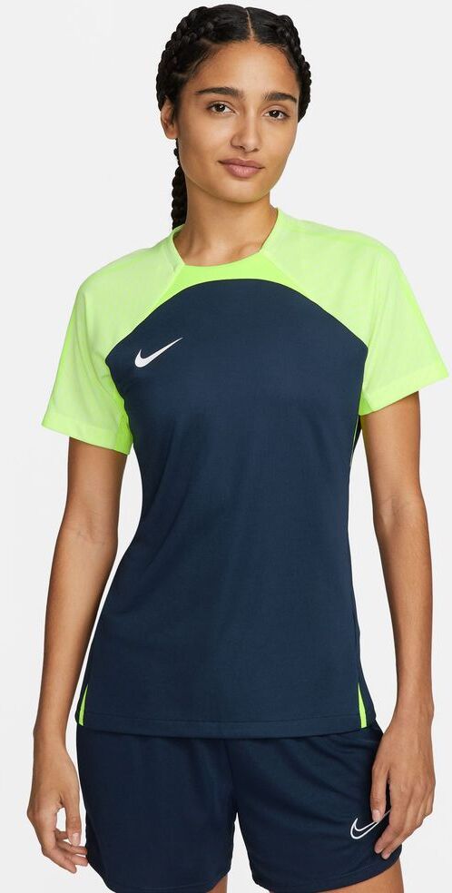 Camiseta Nike Strike 23 Azul Marino y Amarillo Fluorescente para Mujeres - DR2278-452