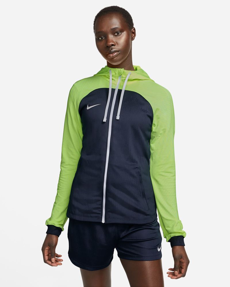 Chaqueta de chándal Nike Strike 23 Azul Marino y Amarillo Fluorescente para Mujeres - DR2573-452