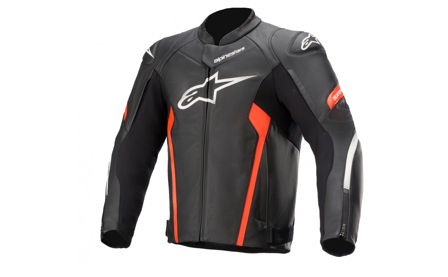 Chaqueta Alpinestars Faster V2 Leather Negro Rojo  3103521