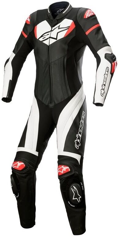 Mono Alpinestars Mujer Gp Plus 1Pc Leather Negro Blanco Rojo  3180522-1304