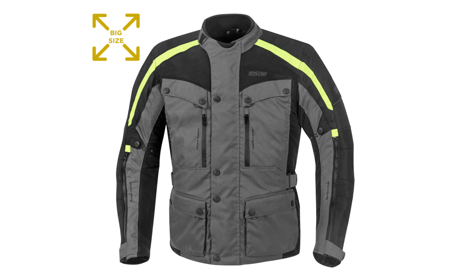 Chaqueta Gms Temper Gris Oscuro Amarillo Fluor  ZG55005-995