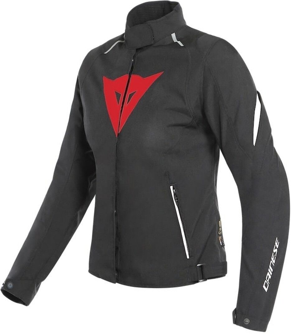 Dainese Laguna Seca 3 D-Dry Las señoras de la motocicleta Chaqueta Textíl - Negro Blanco Rojo (52)