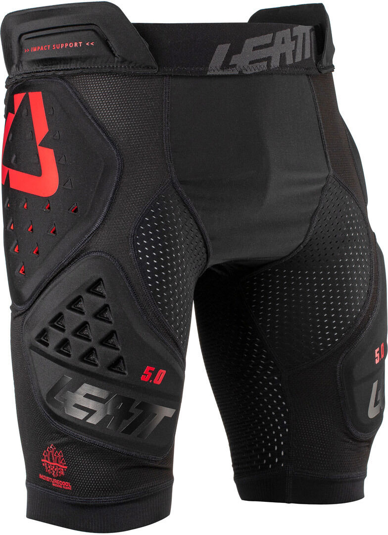 Leatt Impact 3DF 5.0 Pantalones cortos Protector de Motocross - Negro (XL)