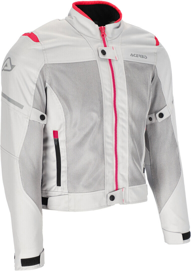 Acerbis Ramsey Vented Chaqueta textil para motocicletas para damas - Gris Rosa (XS)