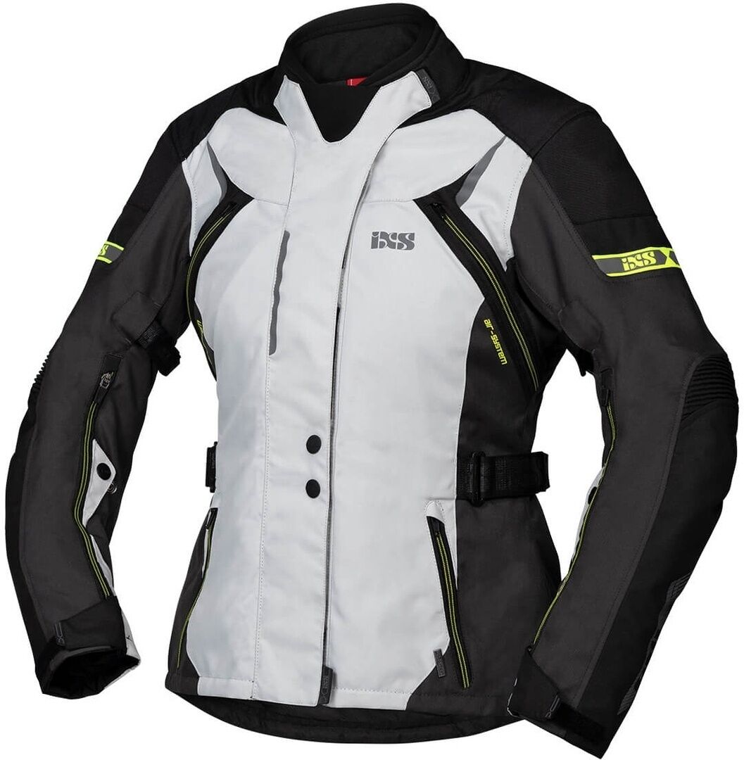 IXS Tour Liz-ST Chaqueta textil para motocicletas de señoras - Negro Gris Amarillo (M)