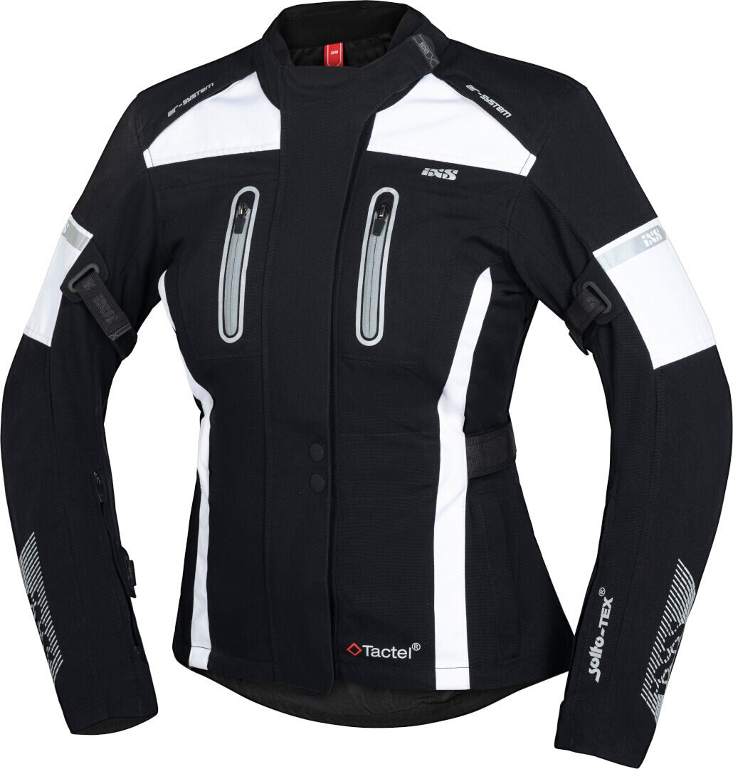 IXS Tour Pacora-ST Chaqueta textil para motocicletas de señoras - Negro Blanco (2XL)