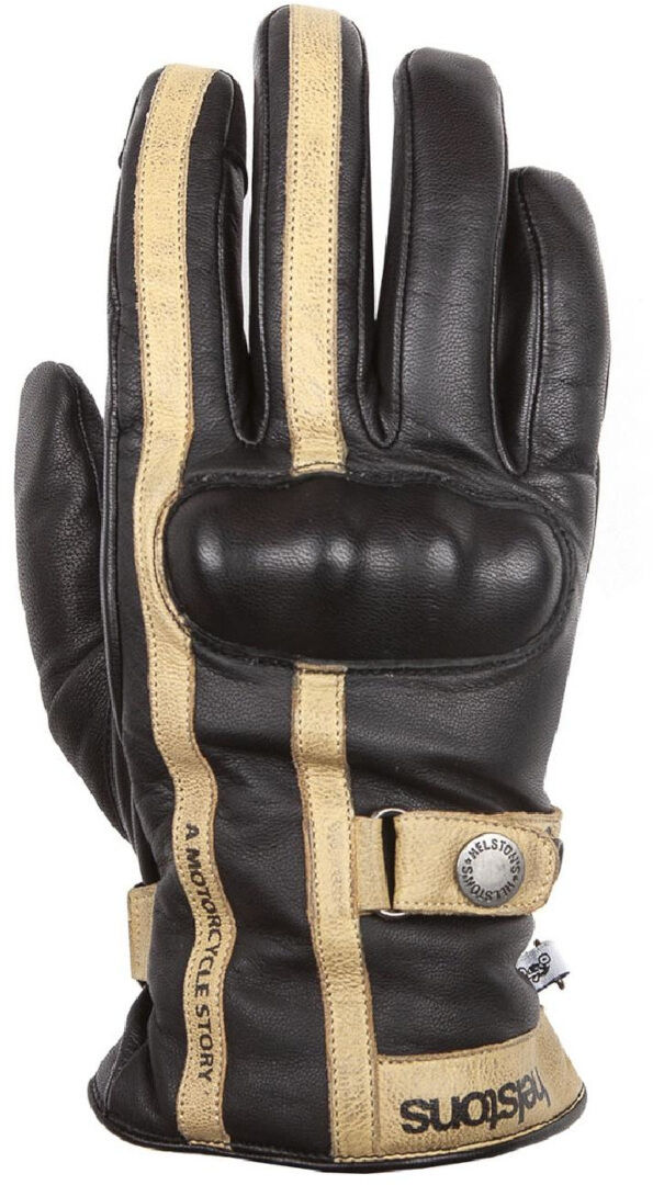 Helstons Tinta Guantes de chaqueta de señora - Negro Beige (L)