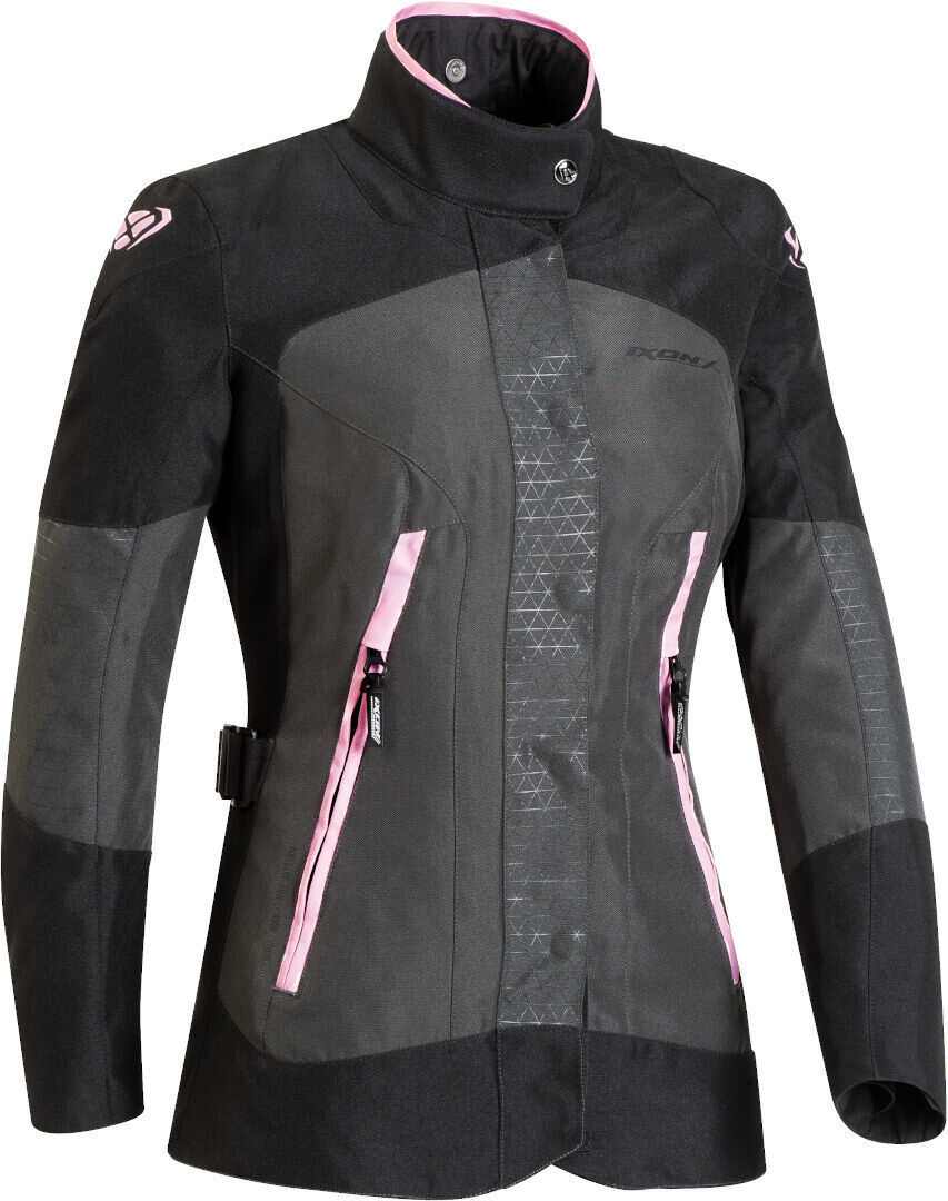 Ixon Bloom Chaqueta textil de motocicleta para damas - Gris Rosa (XS)