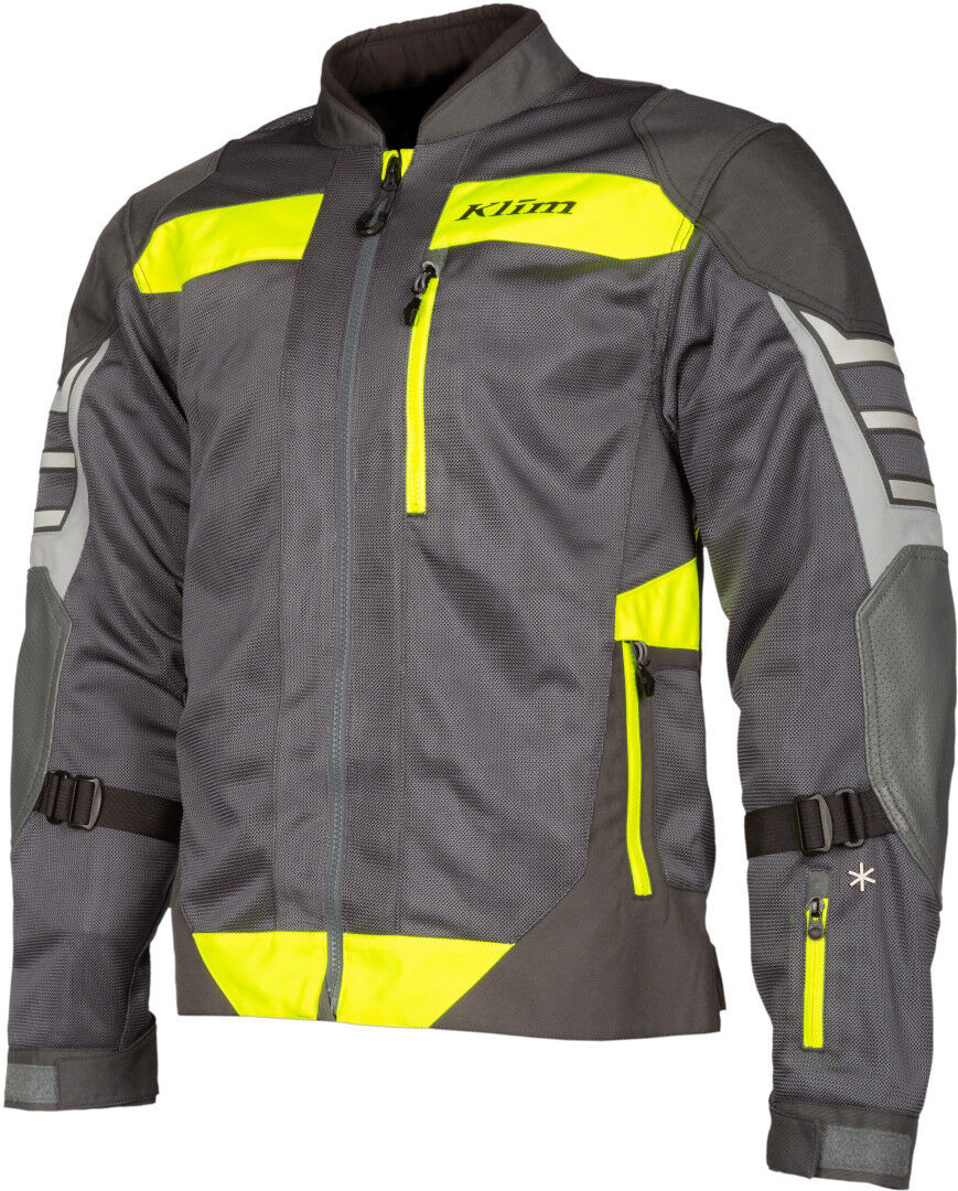 Klim Induction Pro Chaqueta textil de motocicleta - Gris Amarillo (M)