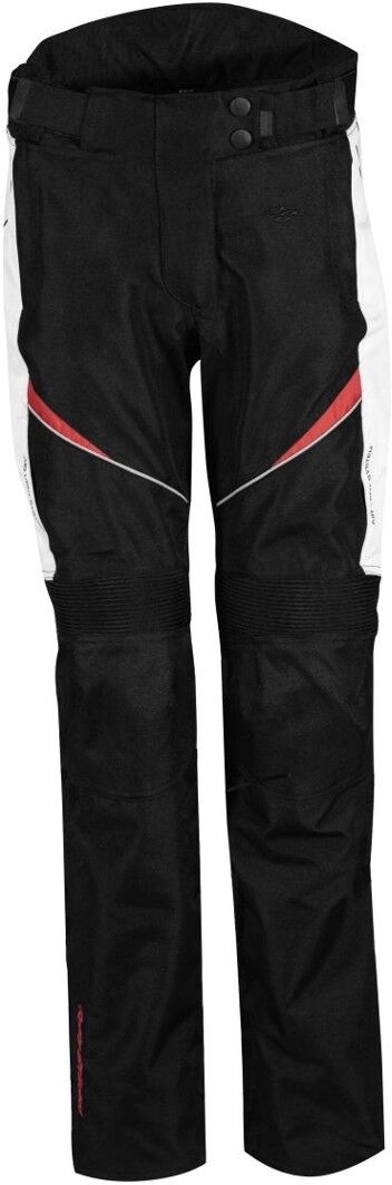 Rusty Stitches Jenny Pantalones textiles para motocicletas para mujer - Negro Blanco Rojo (42)