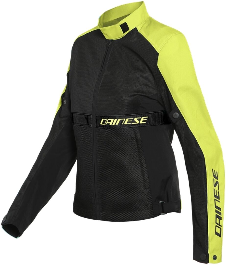 Dainese Ribelle Air Tex Damas motocicleta chaqueta textil - Negro Amarillo (38)