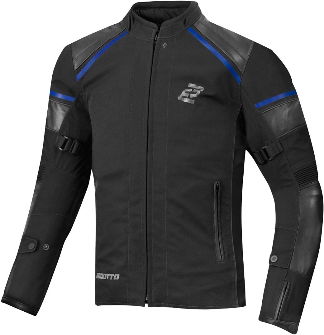 Bogotto Blizzard-X chaqueta textil impermeable para motocicletas - Negro Azul (XL)