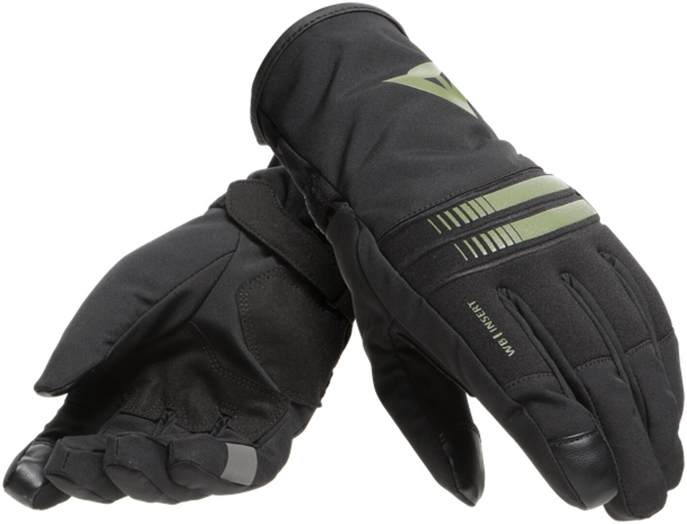 Dainese Plaza 3 D-Dry Ladies Motorcycle Gloves Guantes de motocicleta para damas - Negro Verde (XS)