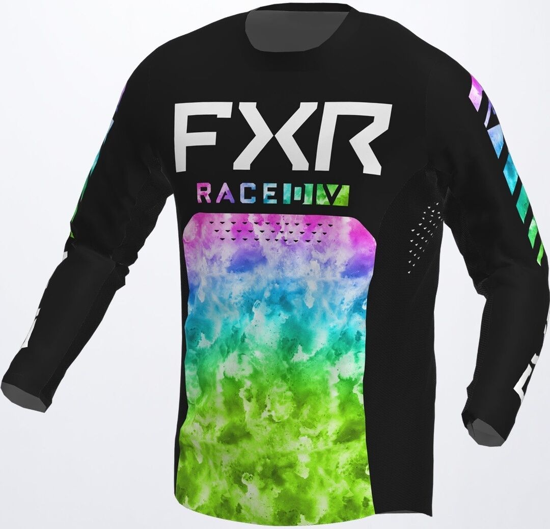 FXR Podium Colored Maillot de Motocross - Negro Verde (XL)