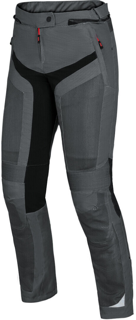 IXS Trigonis-Air Pantalones textiles para motocicletas para damas - Negro Gris (M)