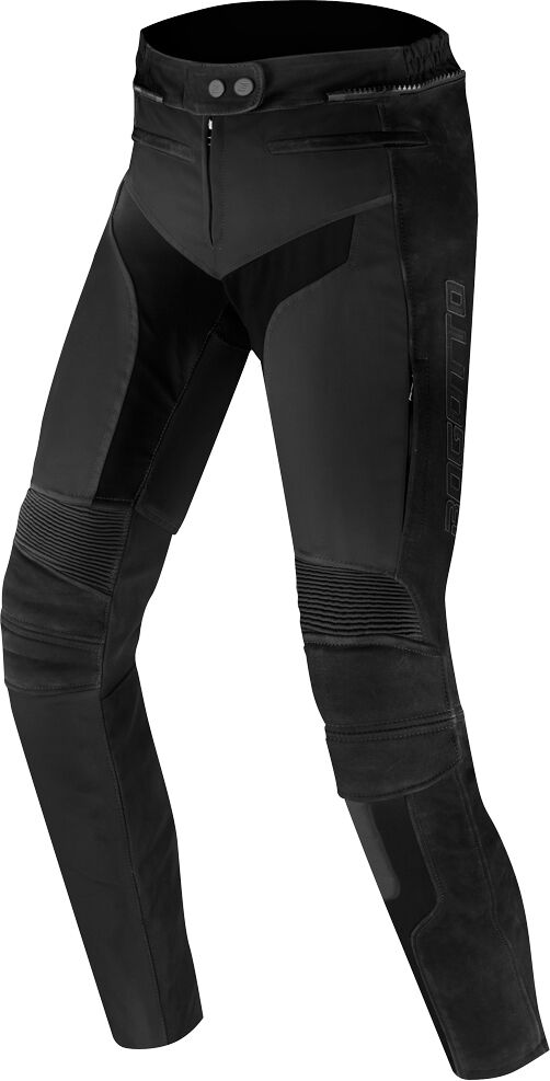 Bogotto Tek-M Impermeable damas motocicleta cuero / pantalones textiles - Negro (L)