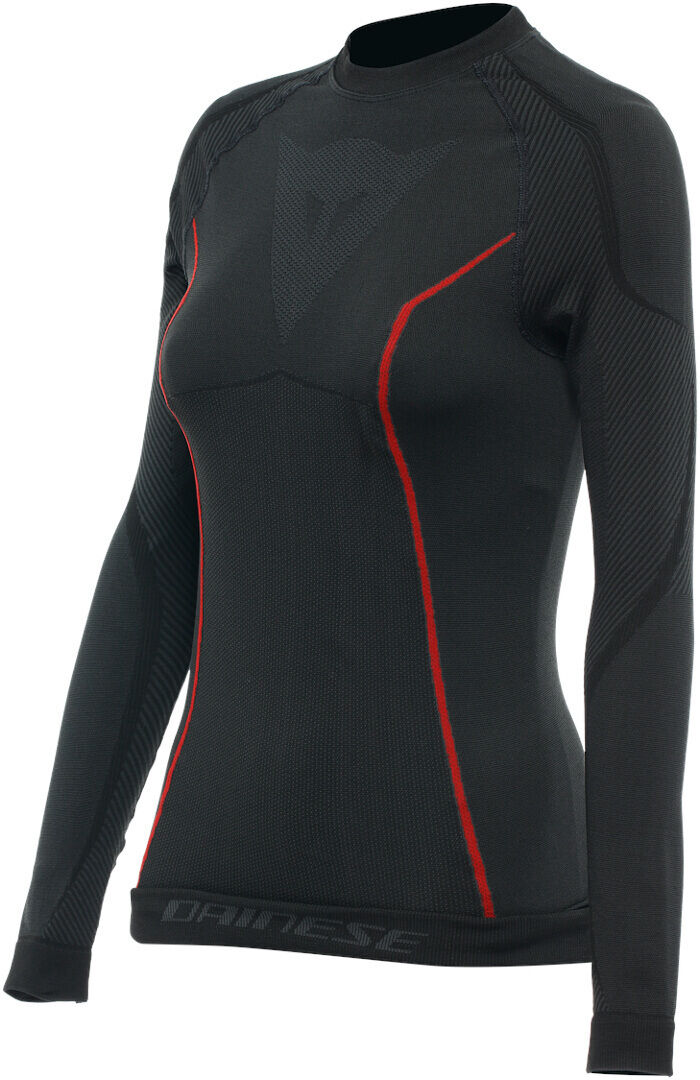 Dainese Thermo LS Camisa funcional para damas - Negro Rojo (XS S)