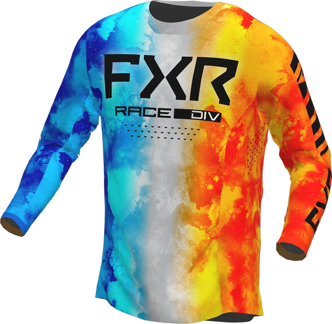 FXR Podium 2023 Maillot de Motocross - Azul Naranja (XS)