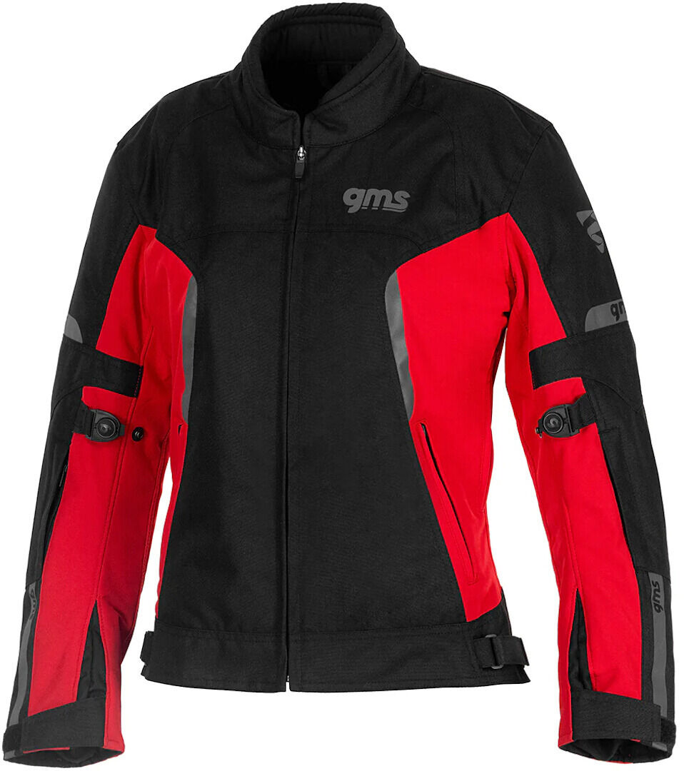 gms Vega impermeable Chaqueta textil de motocicleta para mujer - Negro Rojo (M)