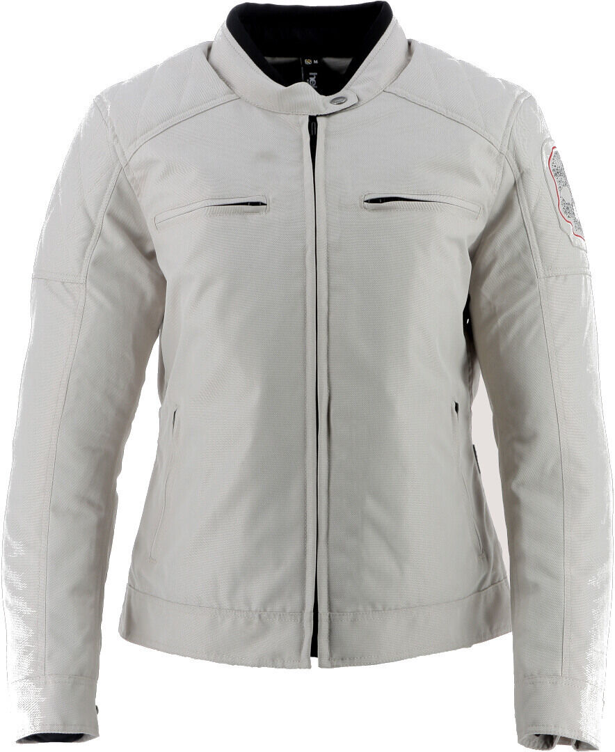 Helstons Widow Chaqueta textil de motocicleta para damas - Plata (L)