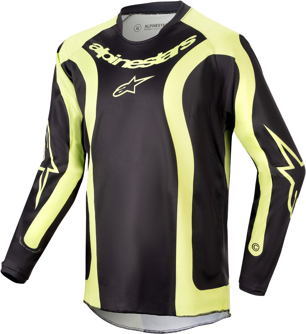 Alpinestars Racer Lurv Maillot Juvenil de Motocross - Negro Amarillo (S)