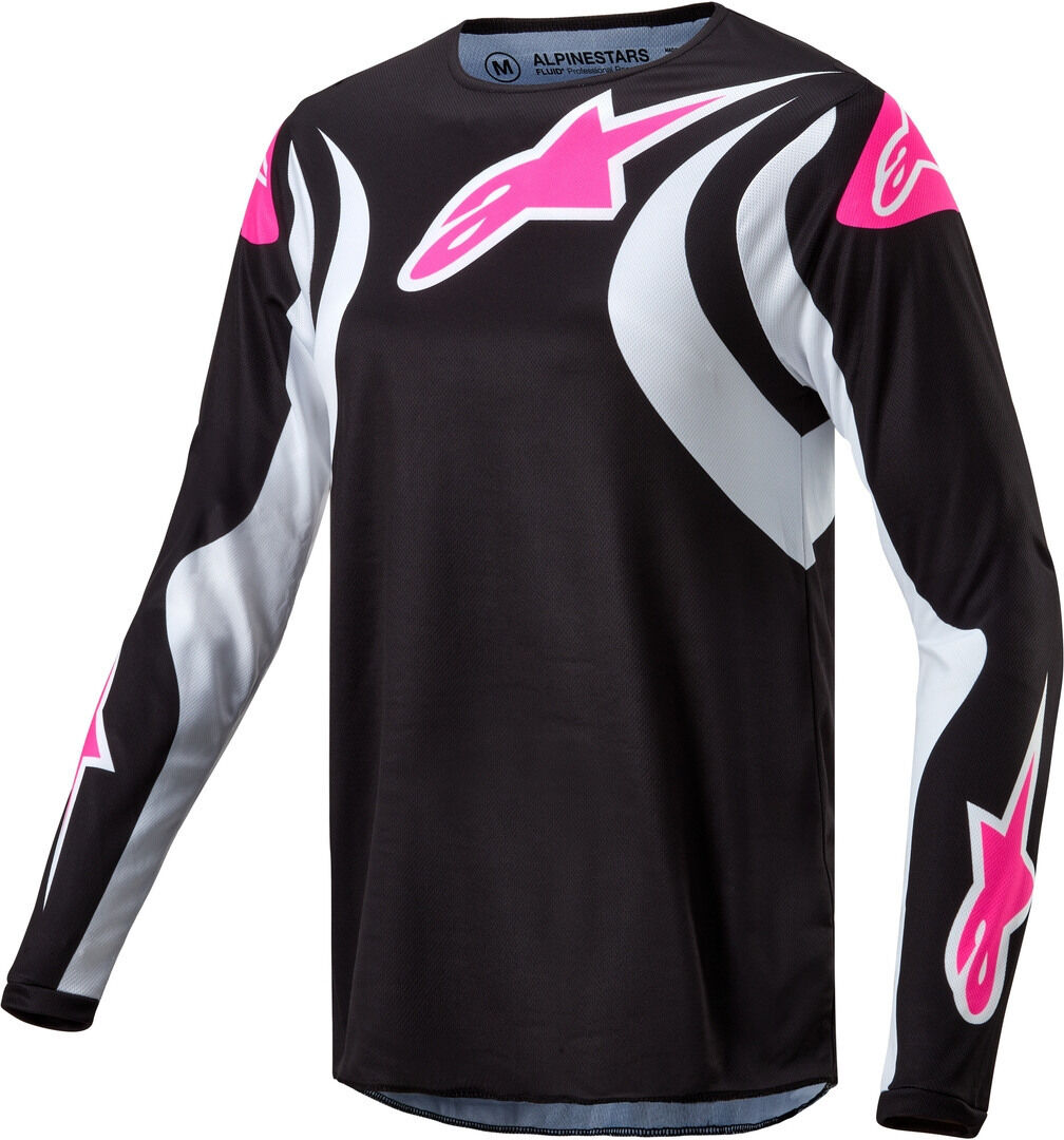 Alpinestars Stella Fluid Maillot de motocross femenino - Negro Blanco (L)