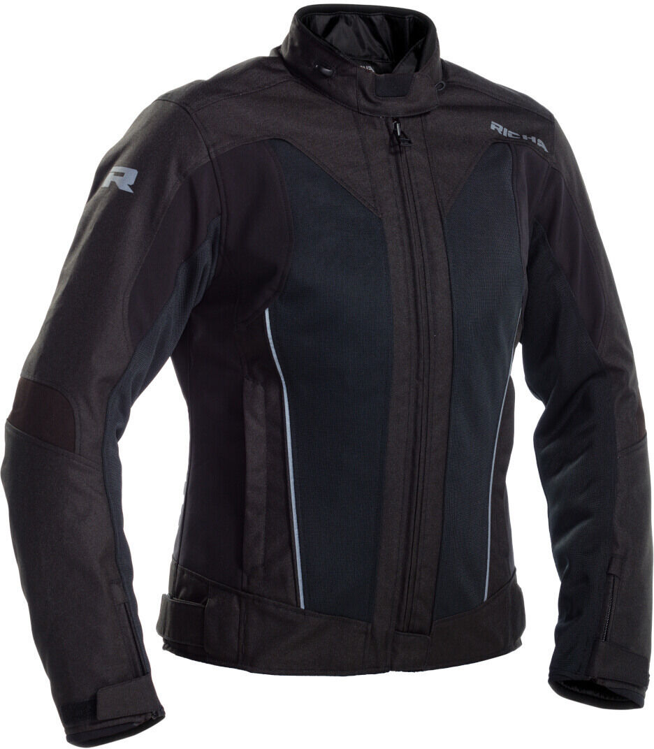 Richa Airstream-X impermeable Chaqueta textil de motocicleta para mujer - Negro (M)