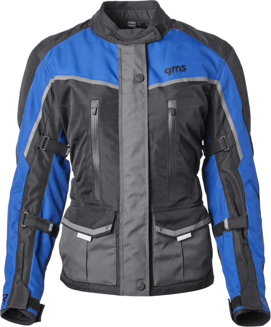 gms Twister Neo impermeable Chaqueta textil de motocicleta para mujer - Negro Azul (L)