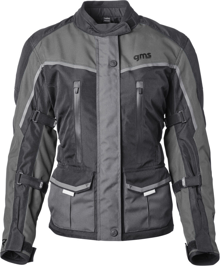 gms Twister Neo impermeable Chaqueta textil de motocicleta para mujer - Negro Gris (M)