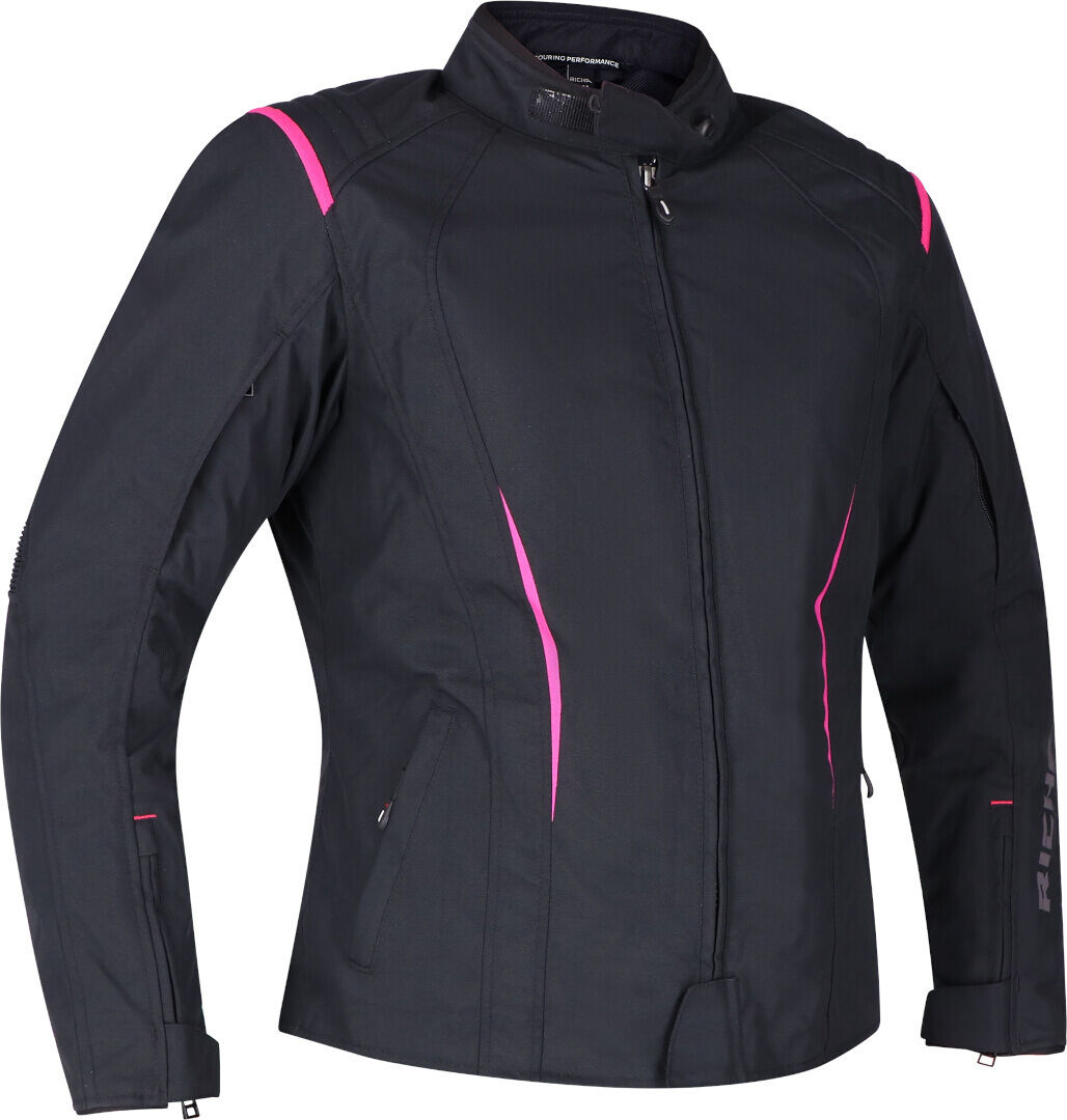 Richa Chloe 2 impermeable Chaqueta textil de motocicleta para mujer - Negro Rosa (XS)