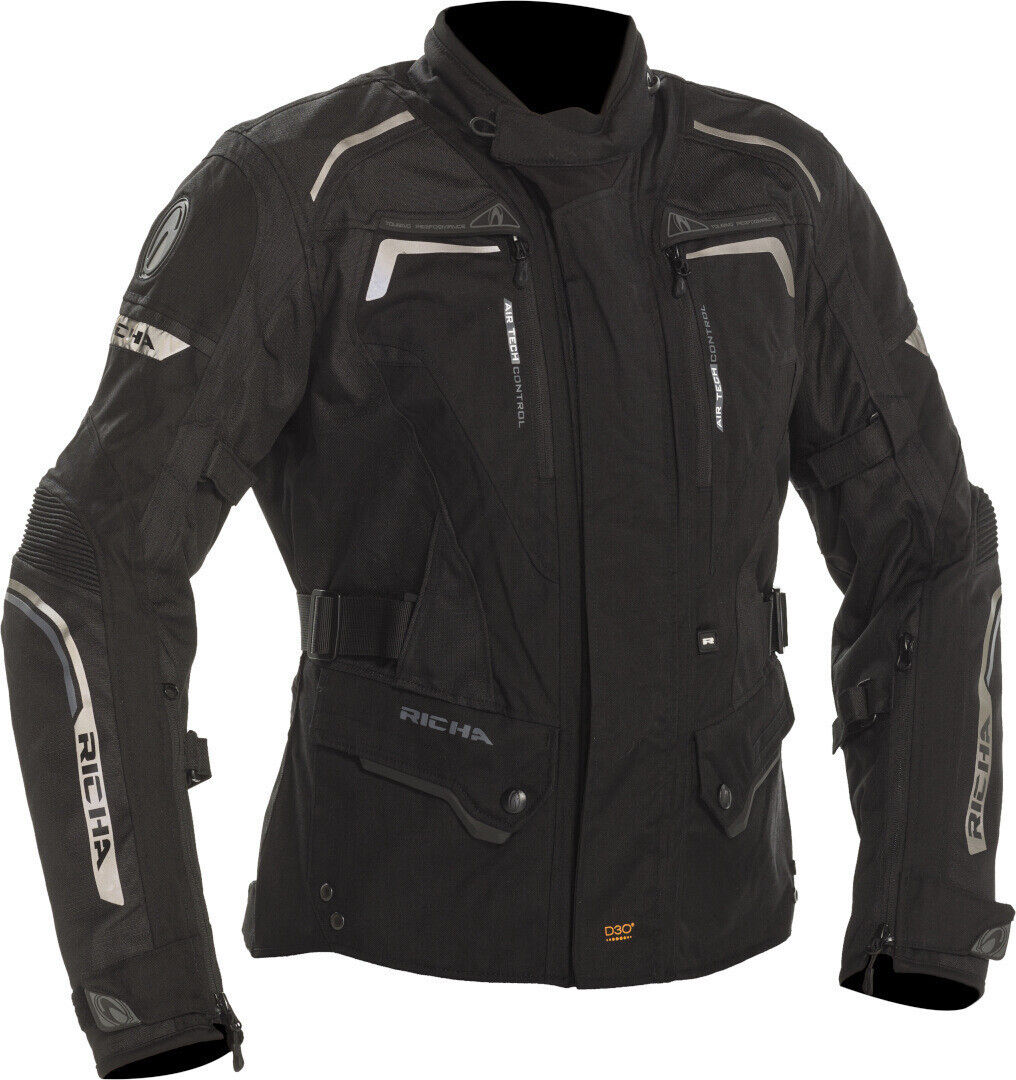 Richa Infinity 2 impermeable Chaqueta textil de motocicleta para mujer - Negro (XS)