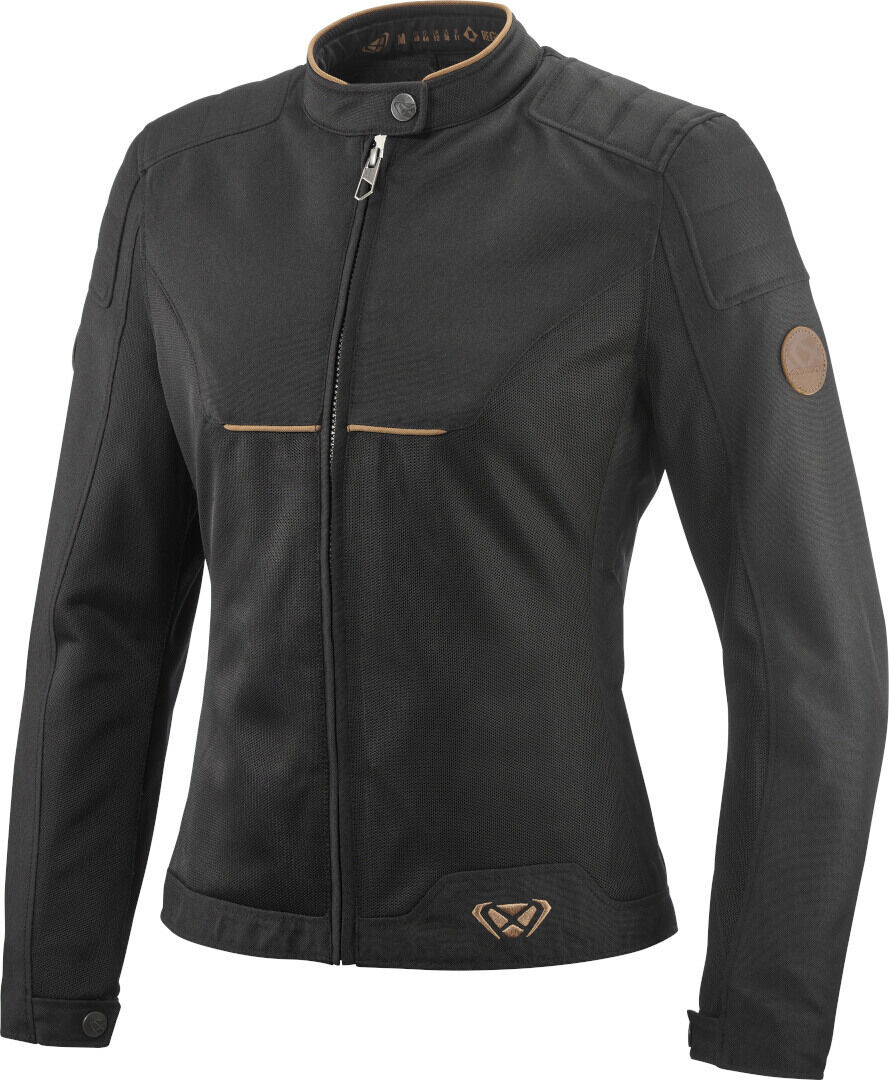 Ixon Cornet Chaqueta textil impermeable para motociclismo para mujer - Negro Marrón (L)