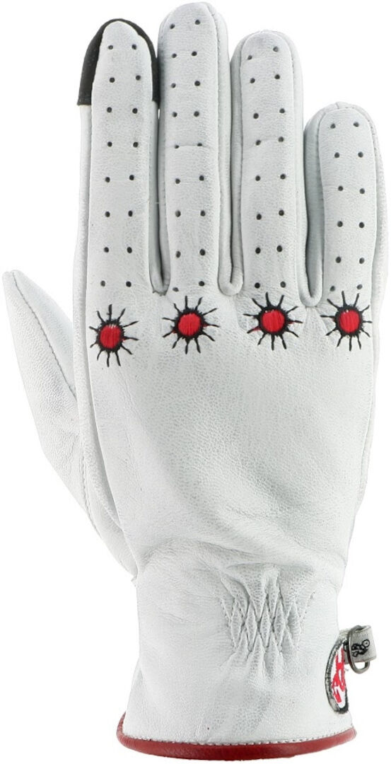 Helstons Shine Guantes de moto para mujer de verano - Blanco (M L)